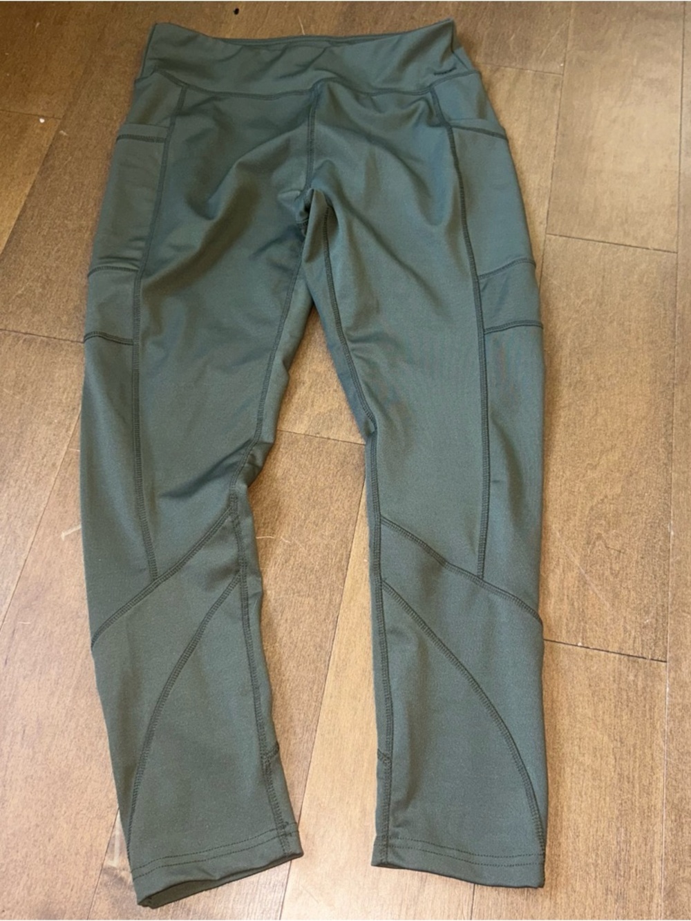 FitKicks Women's Size L Green Active Lifestyle Pocket Leggings